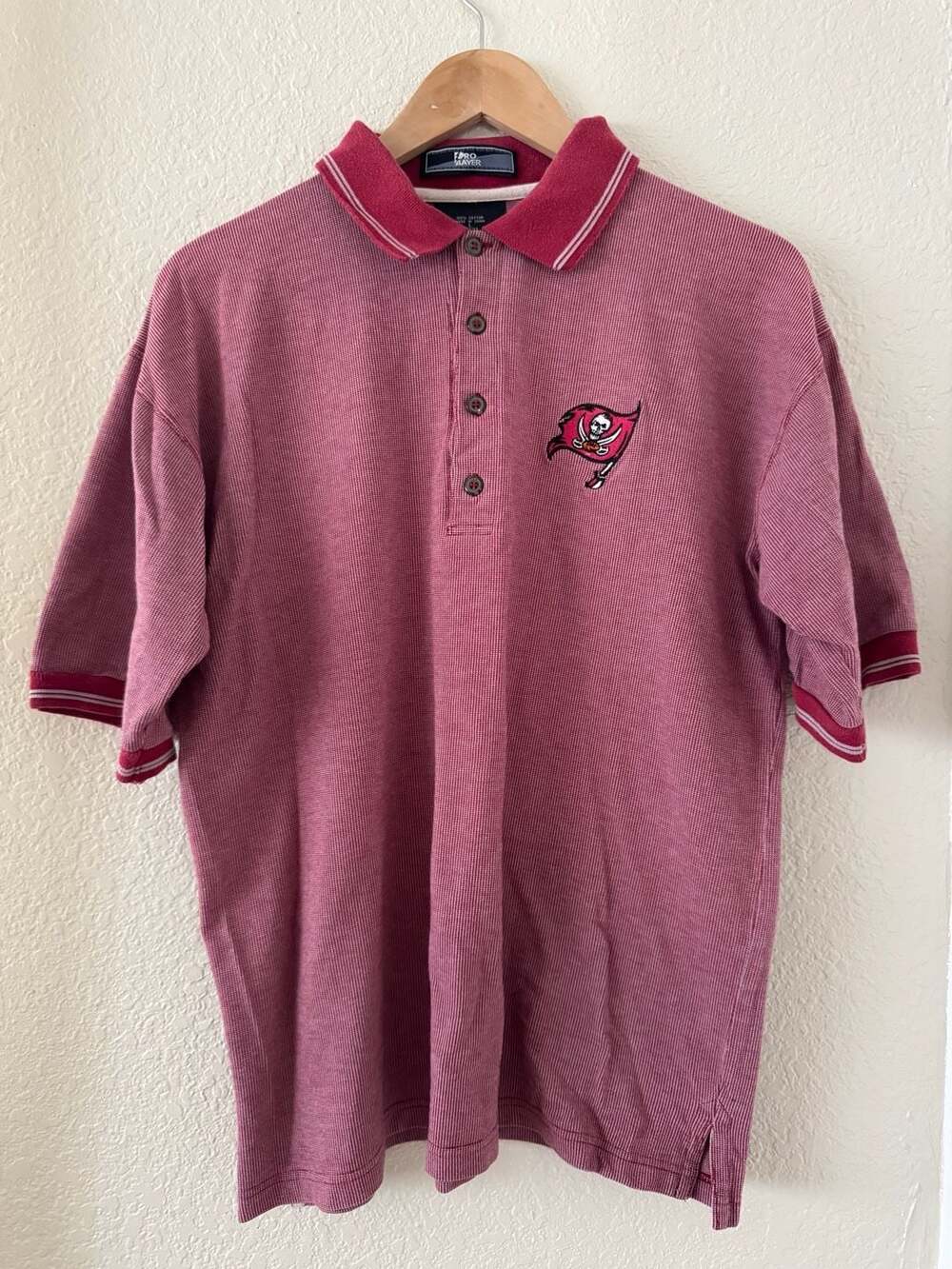 Vintage Pro Player Tampa Bay Buccaneers Polo Shirt Size Large